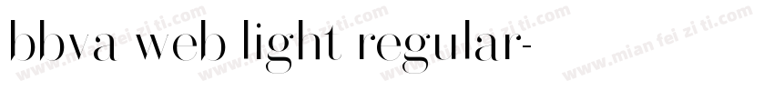 bbva web light regular字体转换